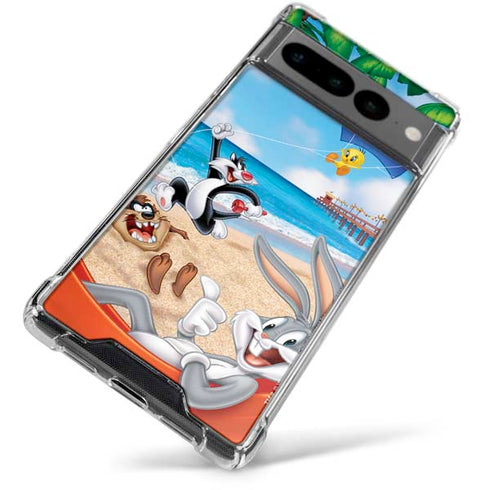 Looney Tunes Beach Google Pixel 7 Pro Clear Case